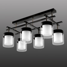 Люстра IM MD 06593-6-S-BK+AB 330x620x360 6х60W E27