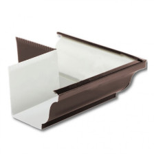 Угол желоба наружный коричневый