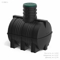 Емкость 2000л D2000 с крышкой черная подземная
