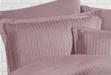 Наволочка страйп-сатин 50х70 см дымчатая роза Mariya DeLuxe