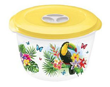 Емкость пластмассовая 2,0 л для холодильника и микроволновой печи (жел) С11504