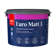 Краска интерьерная EURO MATT 3 А абсолютно матовая (9л) TIKKURILA / TIKKIVALA