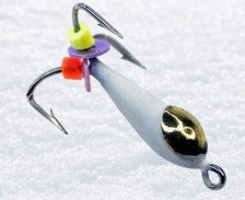 Мормышка вольфрамовая Volfram37 Чертик белый с коронкой d-2,0 0,3гр (108) золото