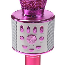 Микрофон для караоке LuazON LZZ-70 5Вт 1800мАч корректировка голоса подсветка розовый 4495052