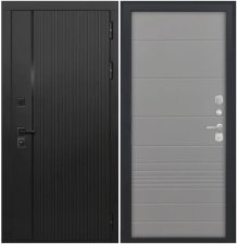Дверь входная L-45 Кварц черный+панель/ФЛП-700 ясень грей 960х2050 Левая (10см)