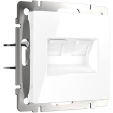 Розетка компьютерная 2-м скрытой установки WL01-RJ-45/W1181101-white белая