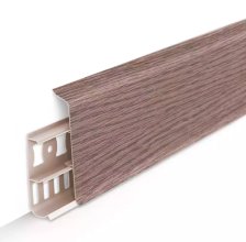 Плинтус Идеал Деконика с кабель-каналом дуб снежный 2,2 м 85 мм