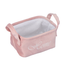 Корзина для хранения Велюр Д210 Ш160 В120 розовый