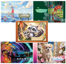 Альбом для рисования 8 л А4 Hatber Eco Ассорти