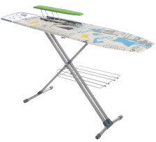 Доска гладильная Ника 3+ 122х34 (подставка под утюг, рукав, удлинитель, полка для белья)