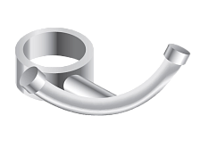 Вешалка крючок-U для полотенцесушителей с кольцом (круглый коллектор 32) ВК09 Маргроид