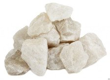 Камни для бани Кварц "Жаркий лед" колотый, мелкая фракция, для электрокаменок  (10кг)