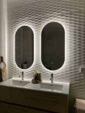 Зеркало (в100xш60) Оливия LED 4000К сенсорная кнопка (АУРАМИРА, Россия)