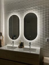 Зеркало (в100xш60) Оливия LED 4000К сенсорная кнопка (АУРАМИРА, Россия)