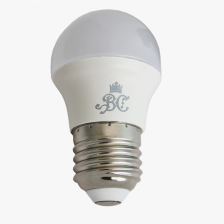 Лампа светодиодная E27 7W(580lm) 2700K 2K 89x45 матовая, пластик алюминий IC-драйвер шар G45  ВАШЕ СИЯТЕЛЬСТВО