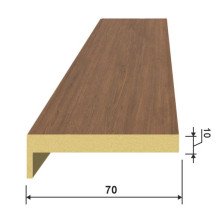 Наличник телескоп 70х10х2150мм прямой каштан (деталь) (Schlager)