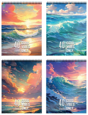 Блокнот А6 40 л Берег моря на гребне Shcoolformat 260531