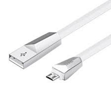 Шнур Hoco X4, USB - microUSB, 2.4 А, 1.2 м, плоский, белый 7550663