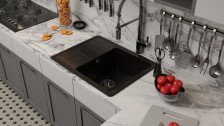 Мойка из искусственного камня 640х505 черный 17766/29