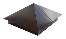 Колпак на столб 390х390 с пленкой RAL 8017