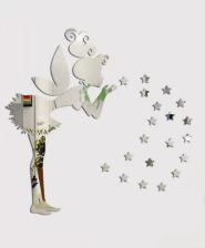 Декор настенный "Юная феечка" зеркальный 31х17см 5451346