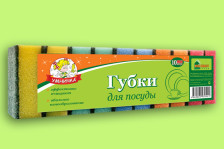 Губка для посуды Умничка 10шт MАХI
