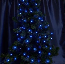 Гирлянда 230V  600 LED 60м, синий, IP 44,  шнур 3м , CL08