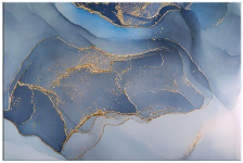 Картина "Синий флюид" Симпл Арт 70/100 рама 0