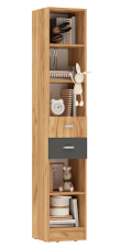 Стеллаж с ящиками Мартина Графит/Дуб крафт