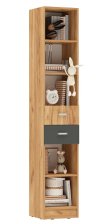 Стеллаж с ящиками Мартина Графит/Дуб крафт