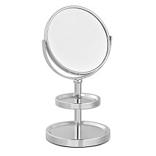 Зеркало настольное САНАКС косметическое с полочками для украшений нержавеющая сталь/хром 051101