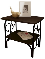 Тумба прикроватная металл "Версаль" черный/венге