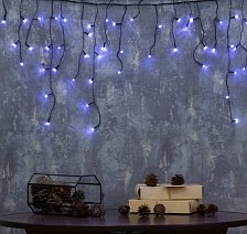 Гирлянда "Бахрома" Ш:1,8,  В:0,5 Нить Темная LED-48-220V 8 режимов, белый 3556837