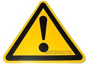 Знак W09 Внимание опасность 200х200х200 мм