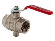 Кран шаровый для воды 1" для подключения датчика температуры VALTEC VT.247