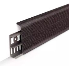 Плинтус Идеал Деконика с кабель-каналом каштан серый 2,2 м 85 мм