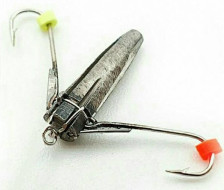 Мормышка вольфрамовая Wormix37 Ведьма с двумя крючками (гальваника) d-2,5 0,6гр (702) 