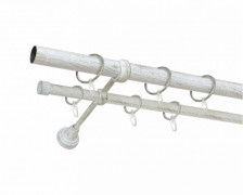 Карниз металл СМ-3352-2Р 25 мм белое золото 1,8 м Дельфа