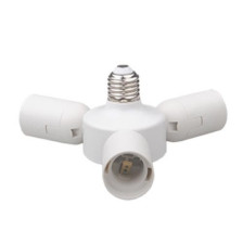 Патрон-переходник Ecola Е27 на 3хЕ27 белый  A7P37WEAY плоский