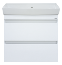 Тумба с раковиной Енисей -50 подвесная, 2 ящика, белая