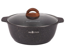 Кастрюля-жаровня антипригарная литая 4 л Granit ultra original индукция жгои41а