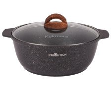 Кастрюля-жаровня антипригарная литая 4 л Granit ultra original индукция жгои41а