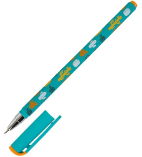 Ручка шариковая синяя 0,5 мм LOREX Color explosion Cactus масляная игольчатый наконечник