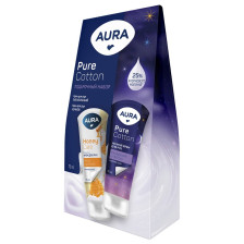 Набор AURA Pure Cotton (Крем для рук питательный+крем для рук ночной) 