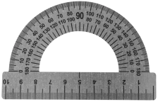 Транспортир металлический 10 см Пифагор