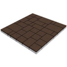 Плитка тротуарная "Инсбрук Альпен" коричневый 40 мм (1 ряд=1,1 м2)