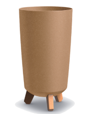 Ваза - кашпо на ножках GRACIA TUBUS SLIM ECO WOOD d19,5 h36,5см коричн