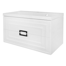 Тумба с раковиной ARMARIO-90/2 подвесная, белый глянец 