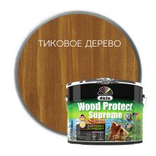 Пропитка высокопрочная Wood Protect SUPREME (9л) тиковое дерево Dufa