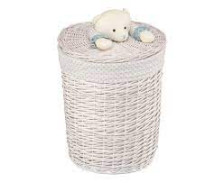 Корзина для белья овальная 45х55х55см "Медвежонок голубой" EW-33L